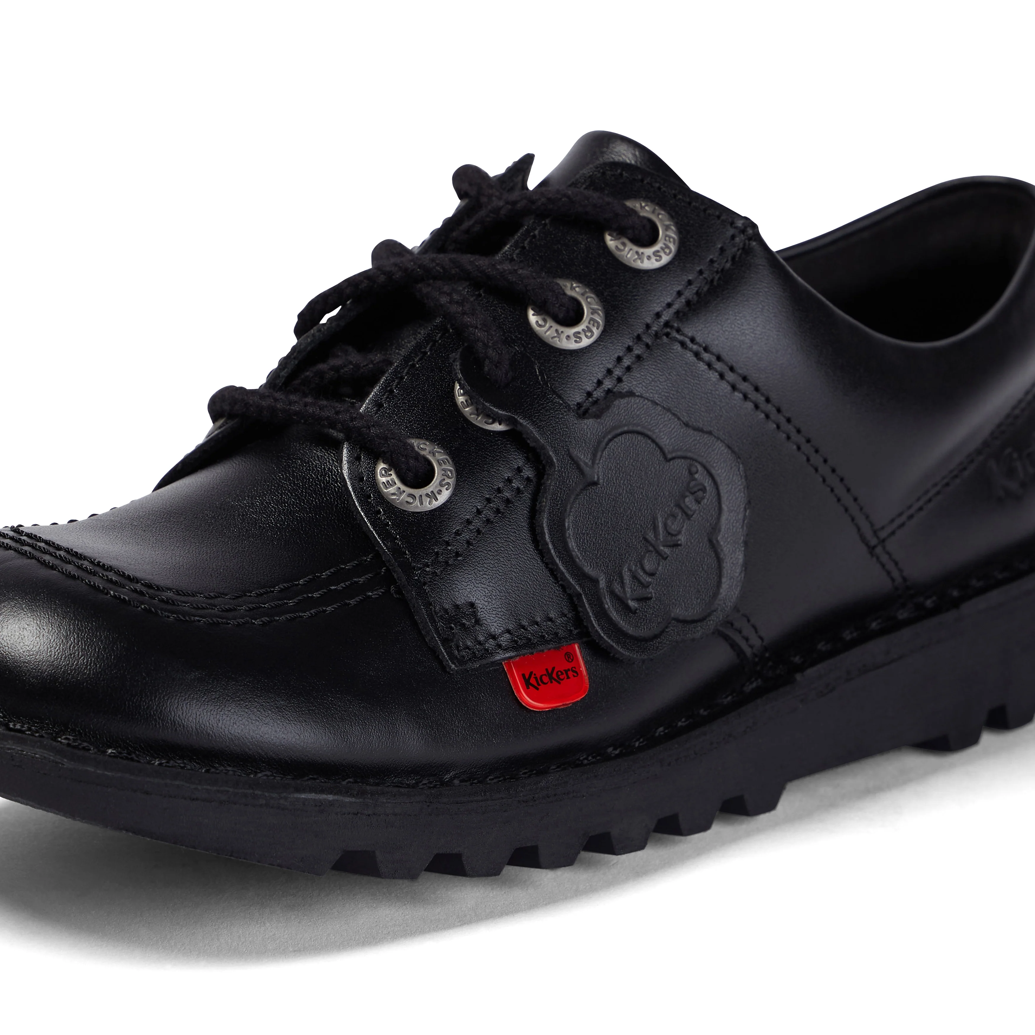 Youth Unisex Kick Lo Leather Black - Image 6