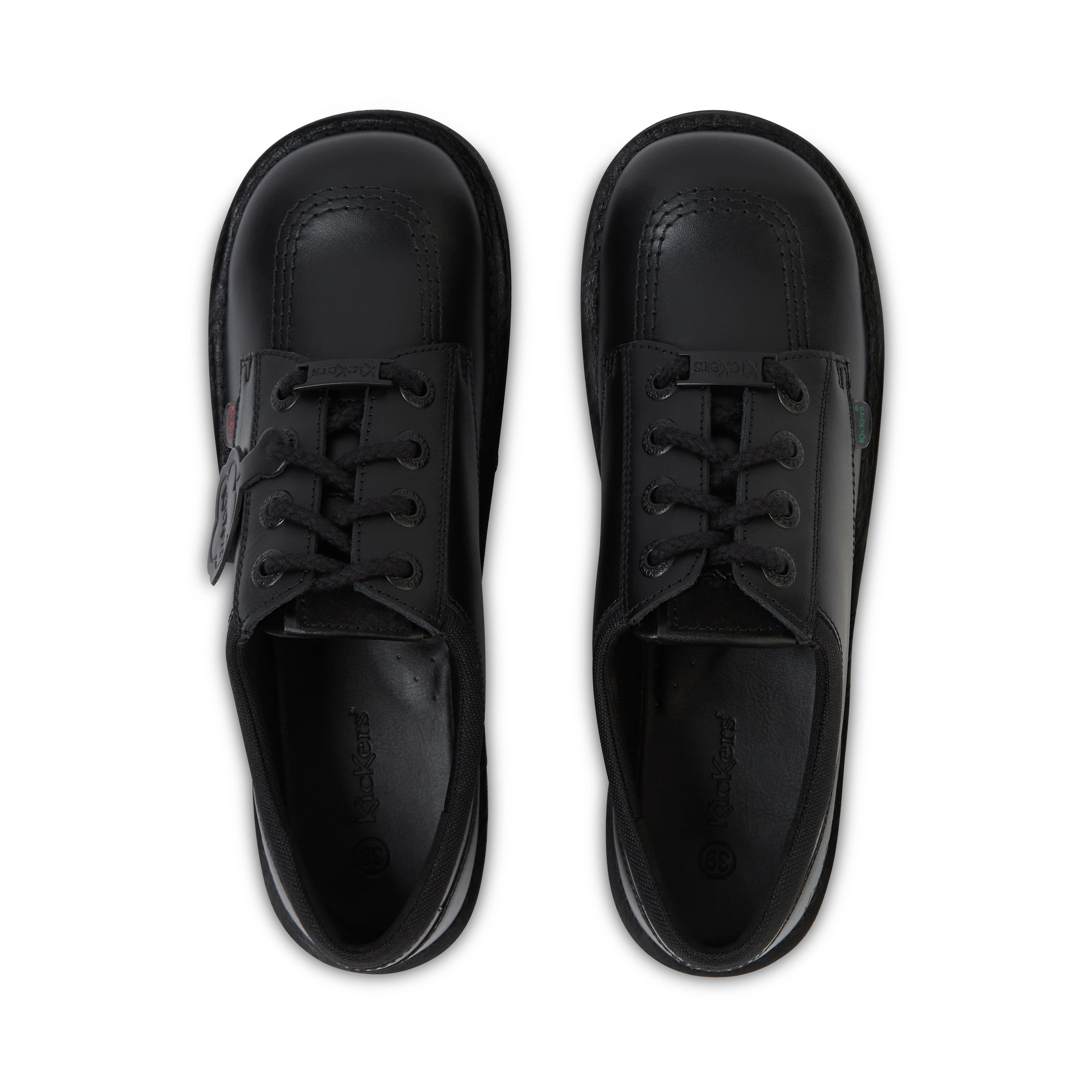 Youth Unisex Kick Lo Mix Mesh Leather Black - Image 4