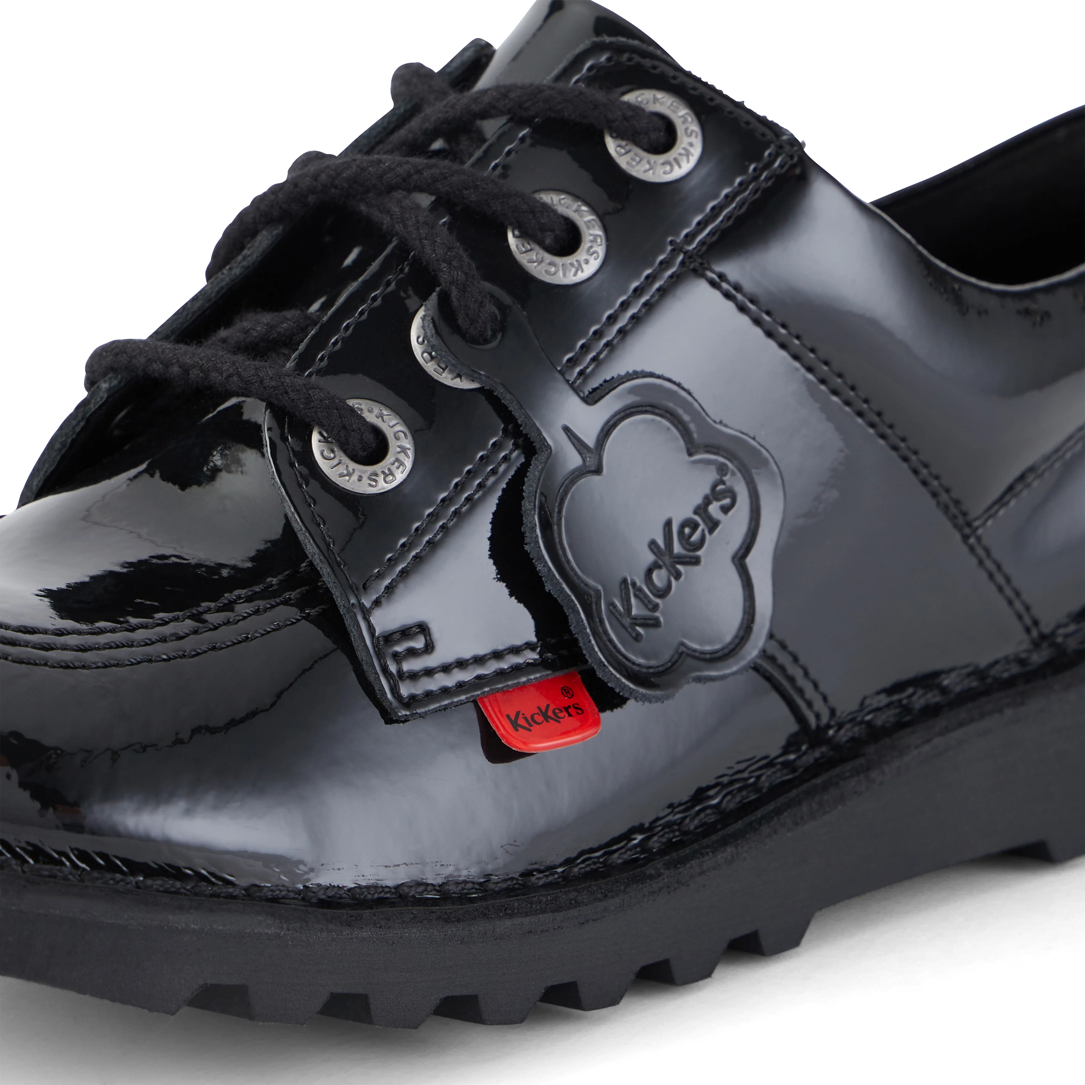 Youth Unisex Kick Lo Patent Leather Black - Image 6