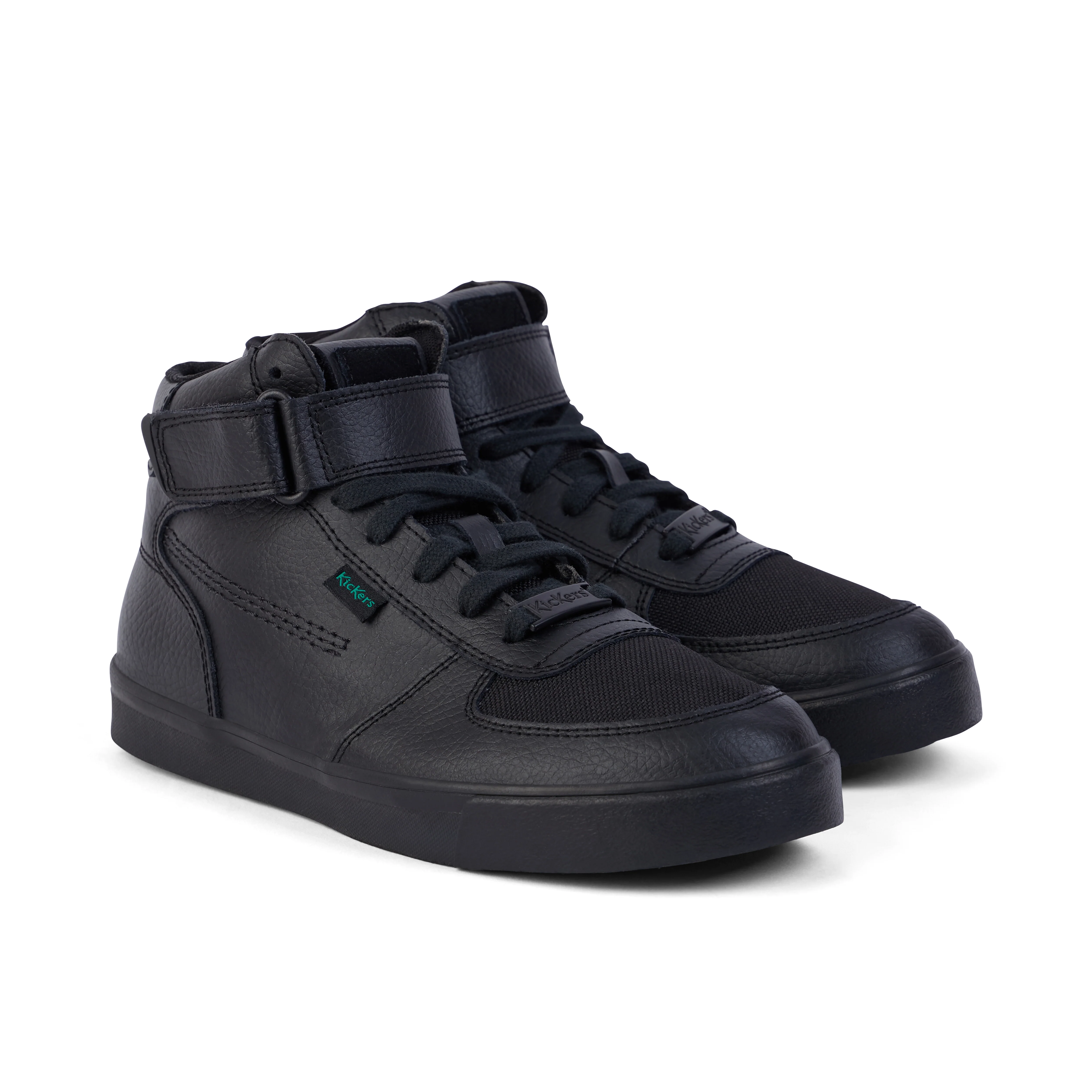 Youth Unisex Tovni Hi Mix Mesh Leather Black - Image 3