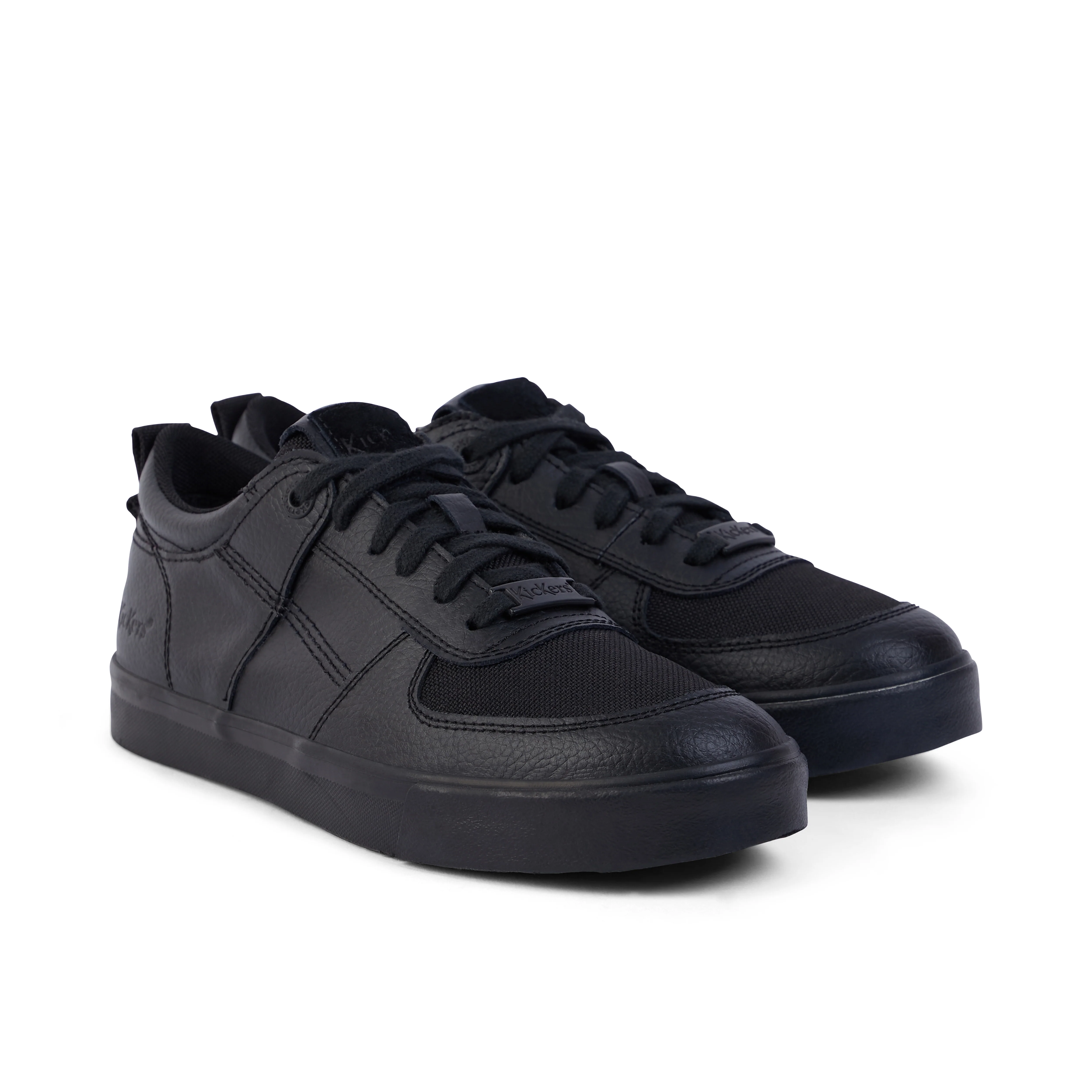 Youth Unisex Tovni Lo Mix Mesh Leather Black - Image 3