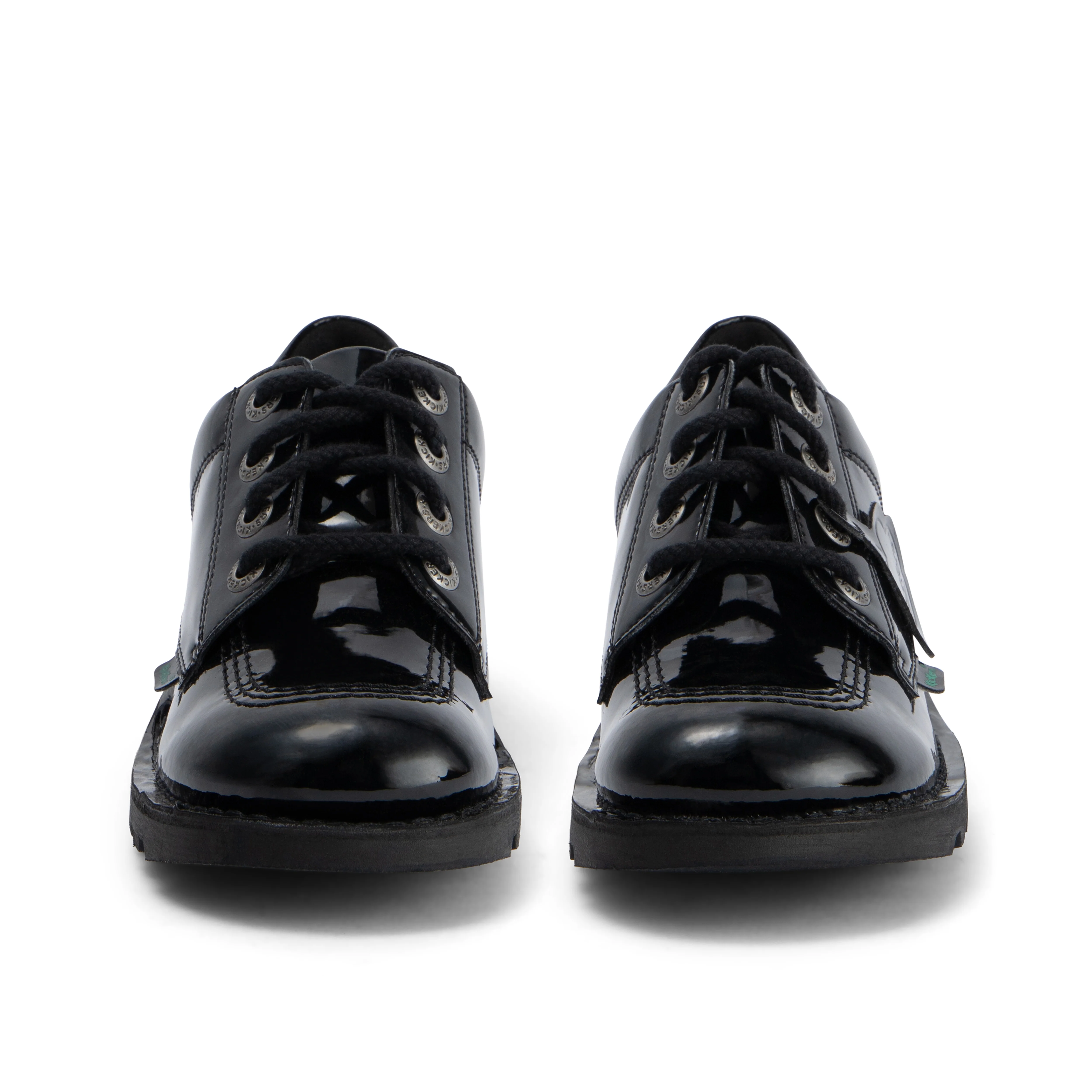 Youth Womens Kick Lo Leather Alternative Patent Leather Black - Image 2