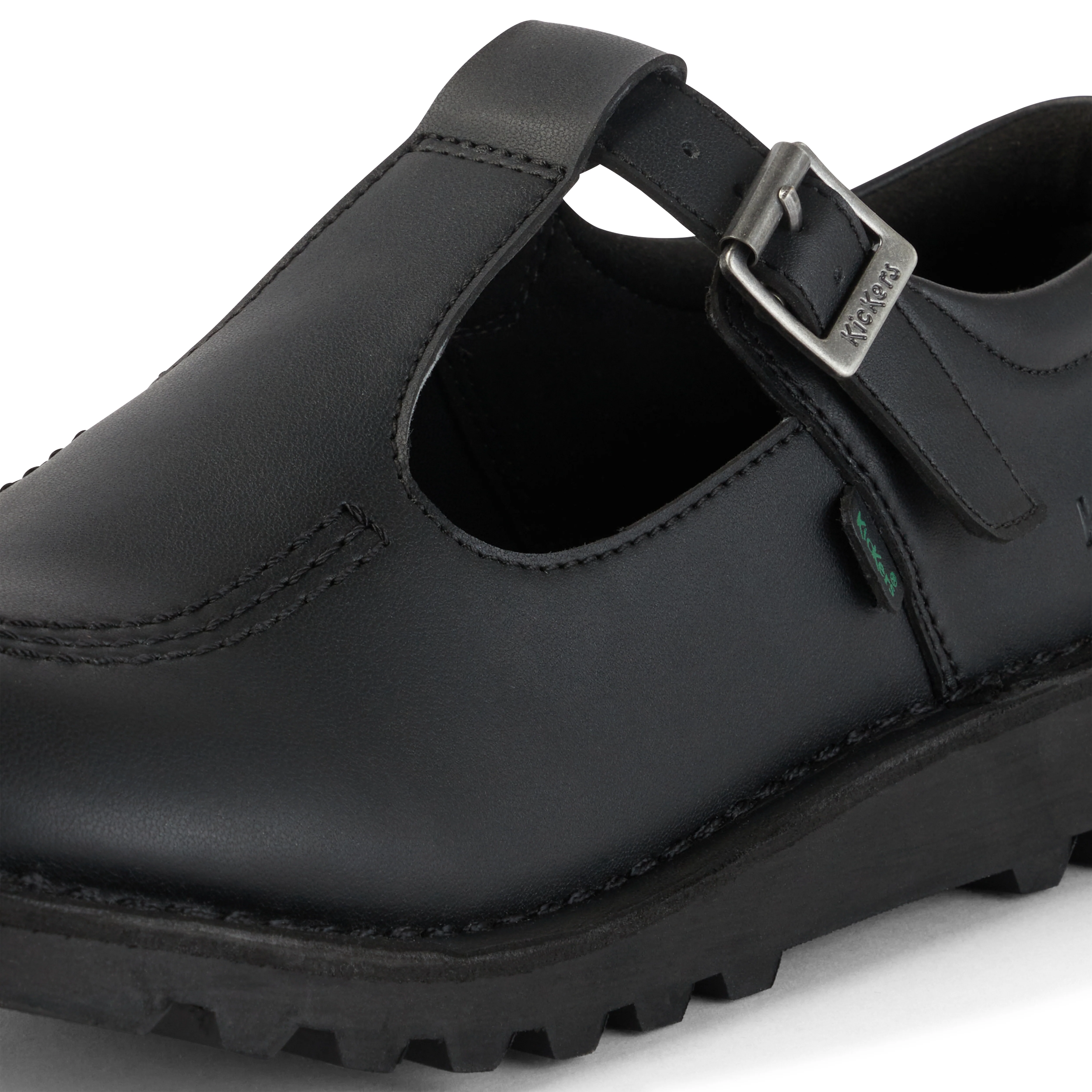 Youth Womens Kick T Bar Leather Alternative Black - Image 6