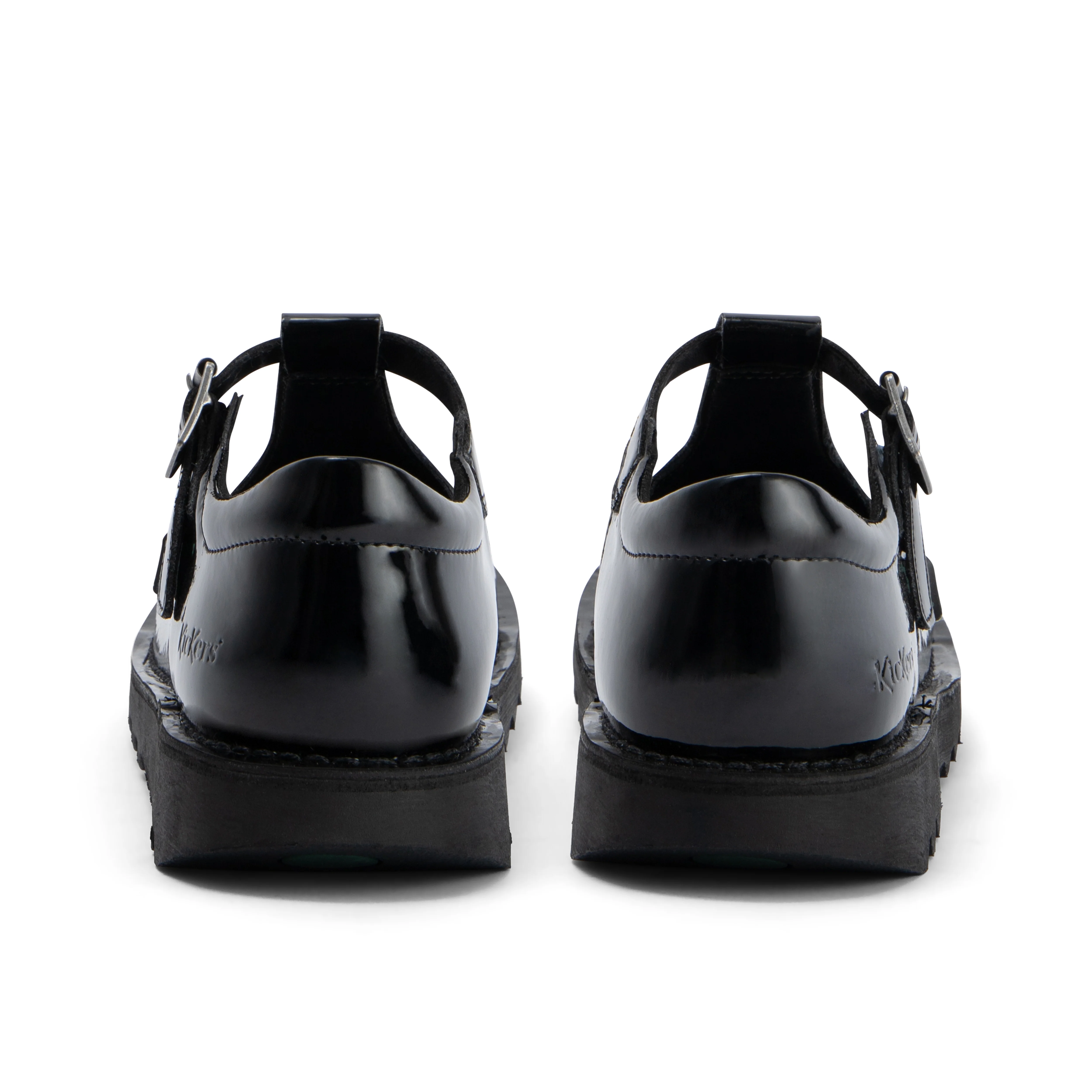 Youth Womens Kick T Bar Leather Alternative Patent Leather Black - Image 5