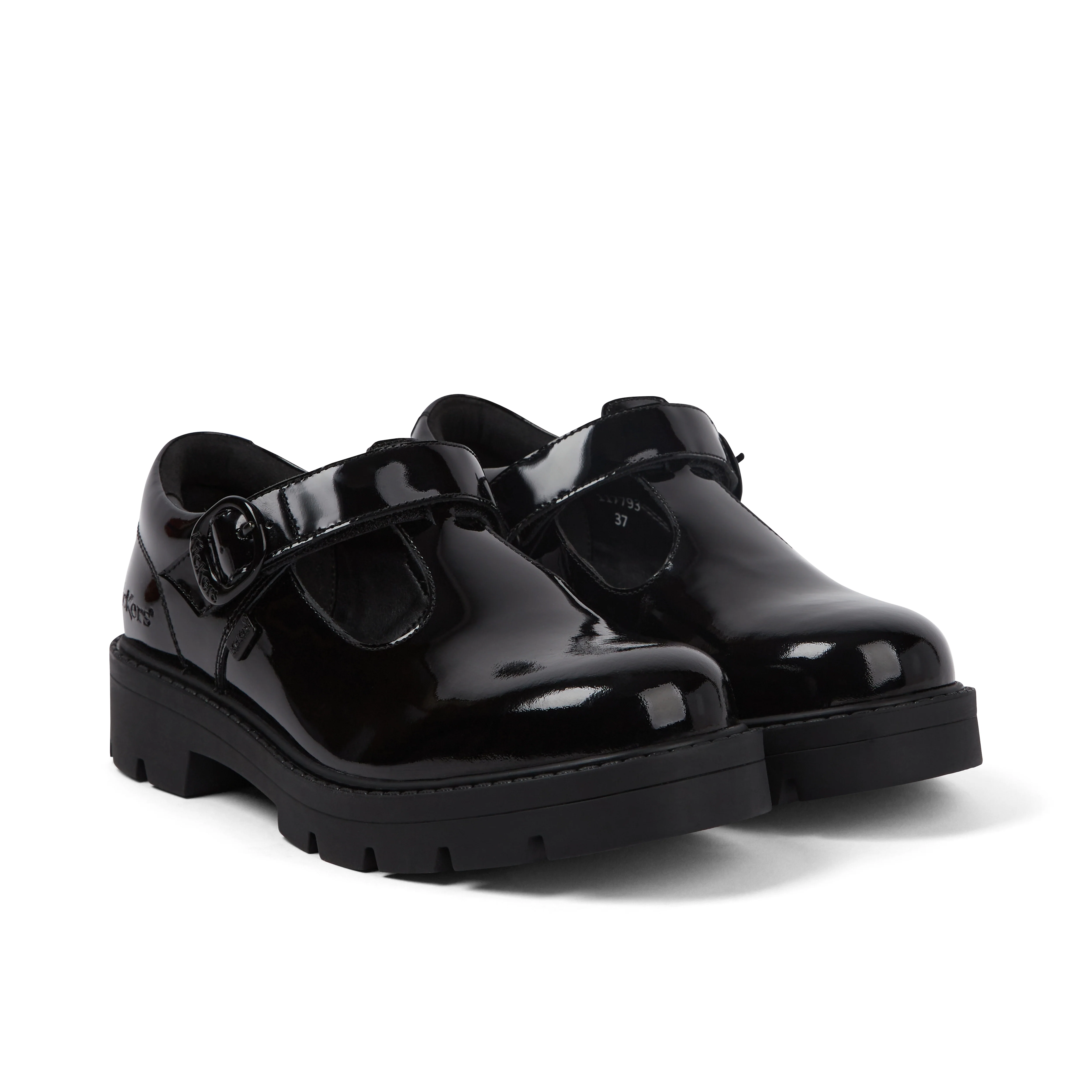 Youth Womens Kori Tbar Patent Leather Black - Image 3