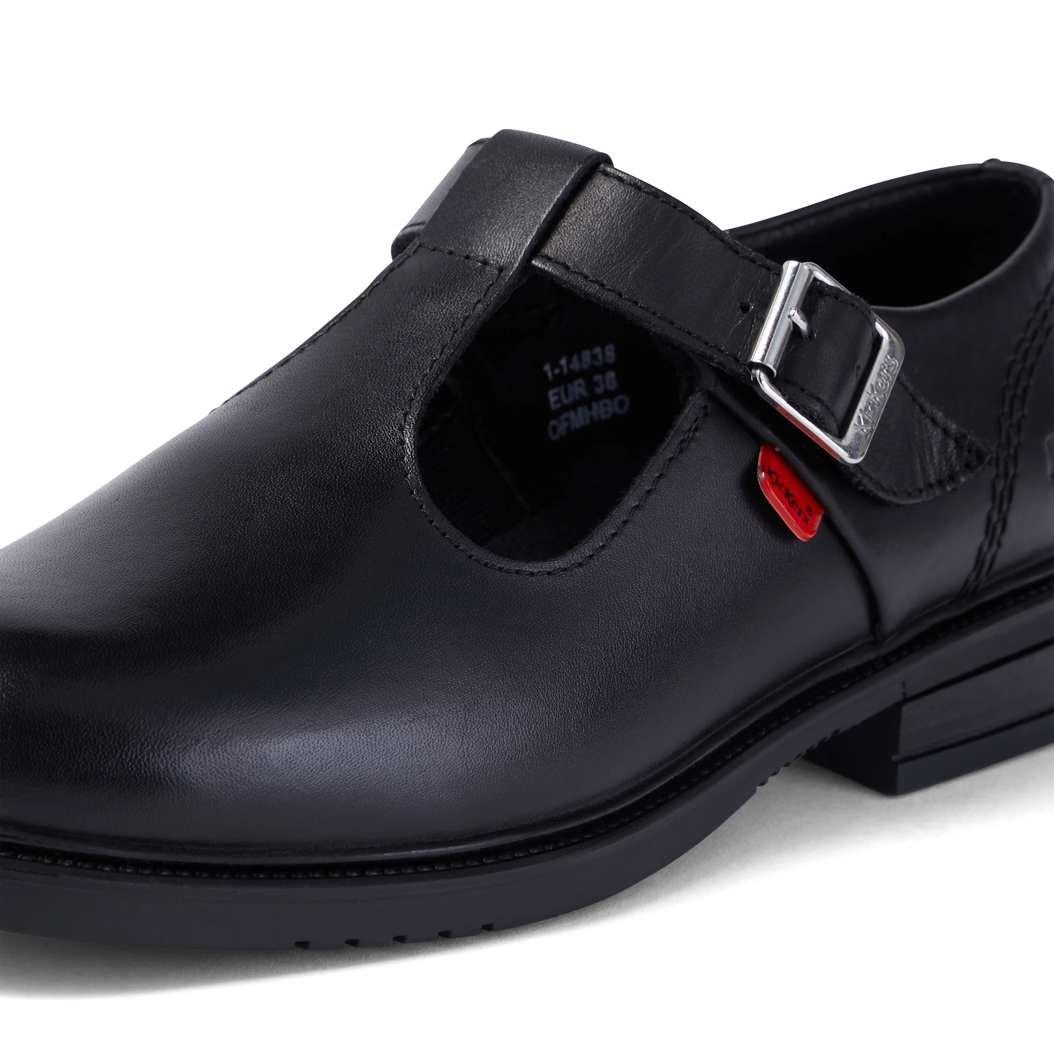 Youth Womens Lach T-Bar Leather Black - Image 6