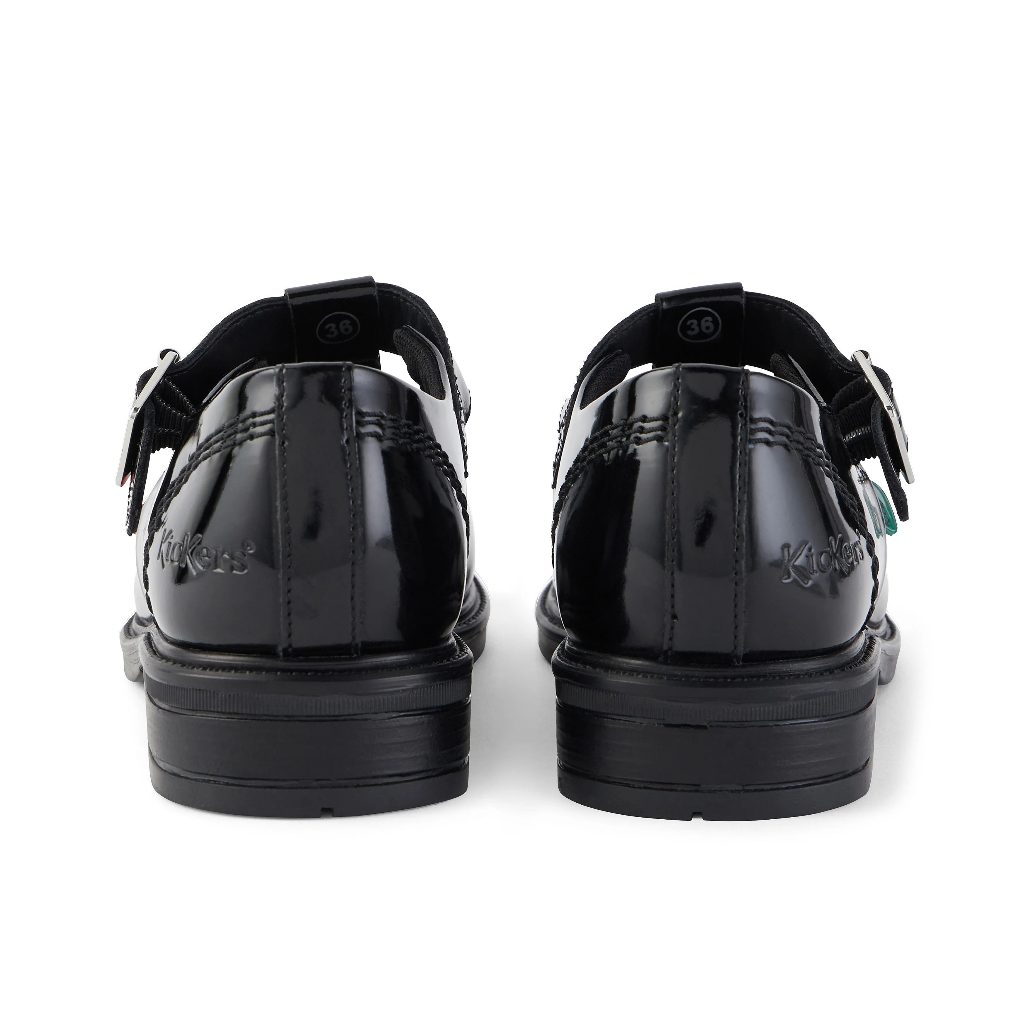 Youth Womens Lach T-Bar Leather Black - Image 5
