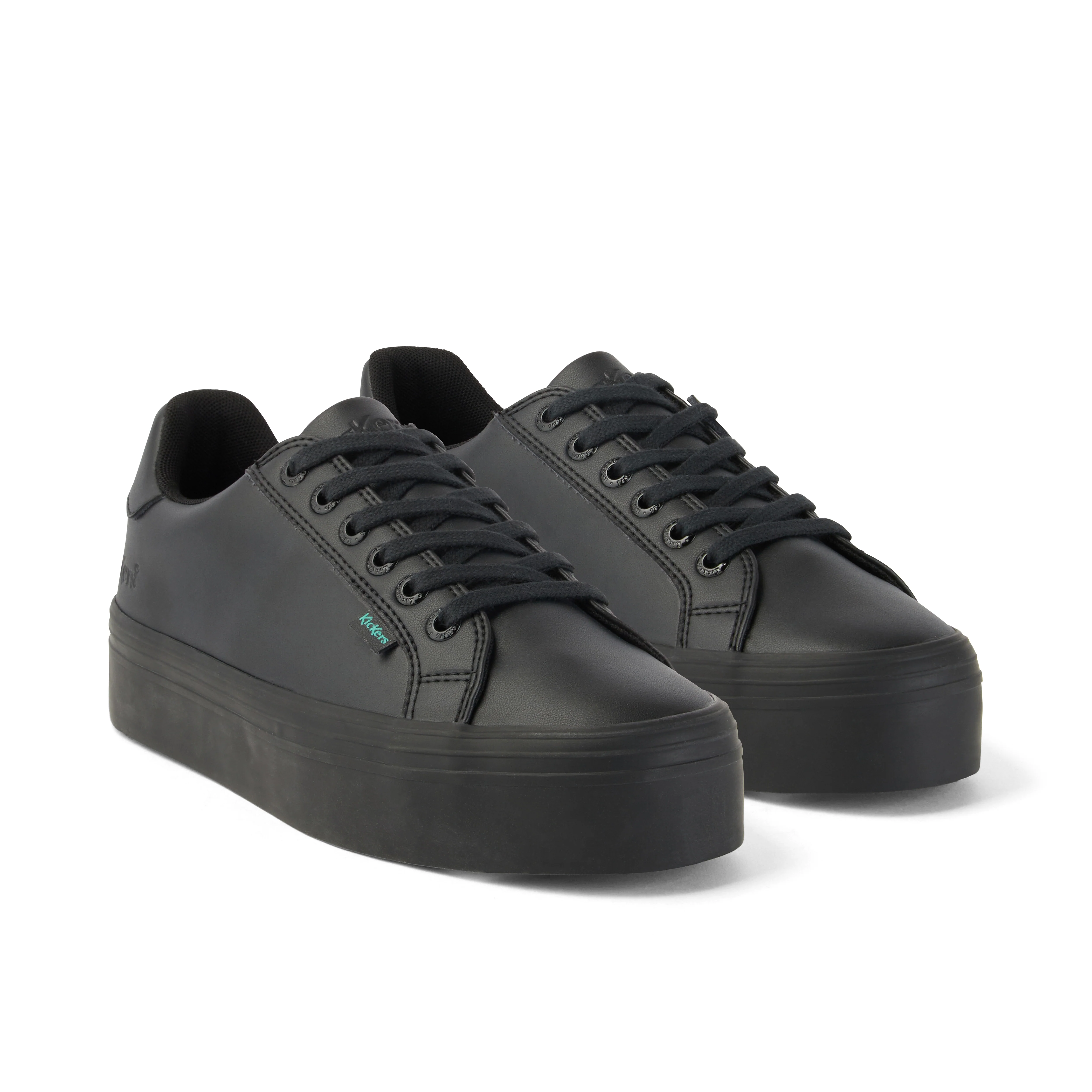 Youth Womens Tovni Stack Leather Alternative Black - Image 3