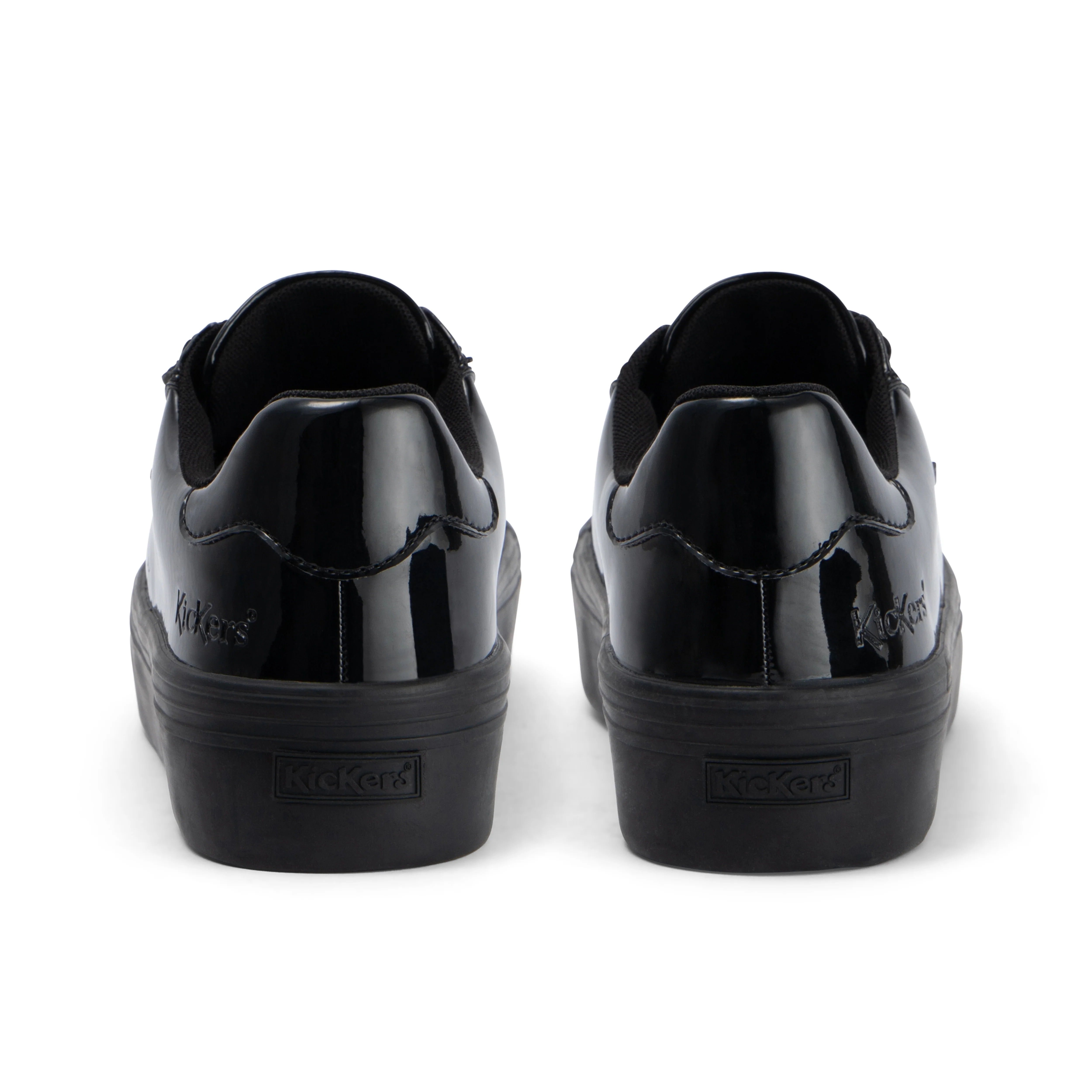 Youth Womens Tovni stack Leather Alternative Patent Leather Black - Image 5