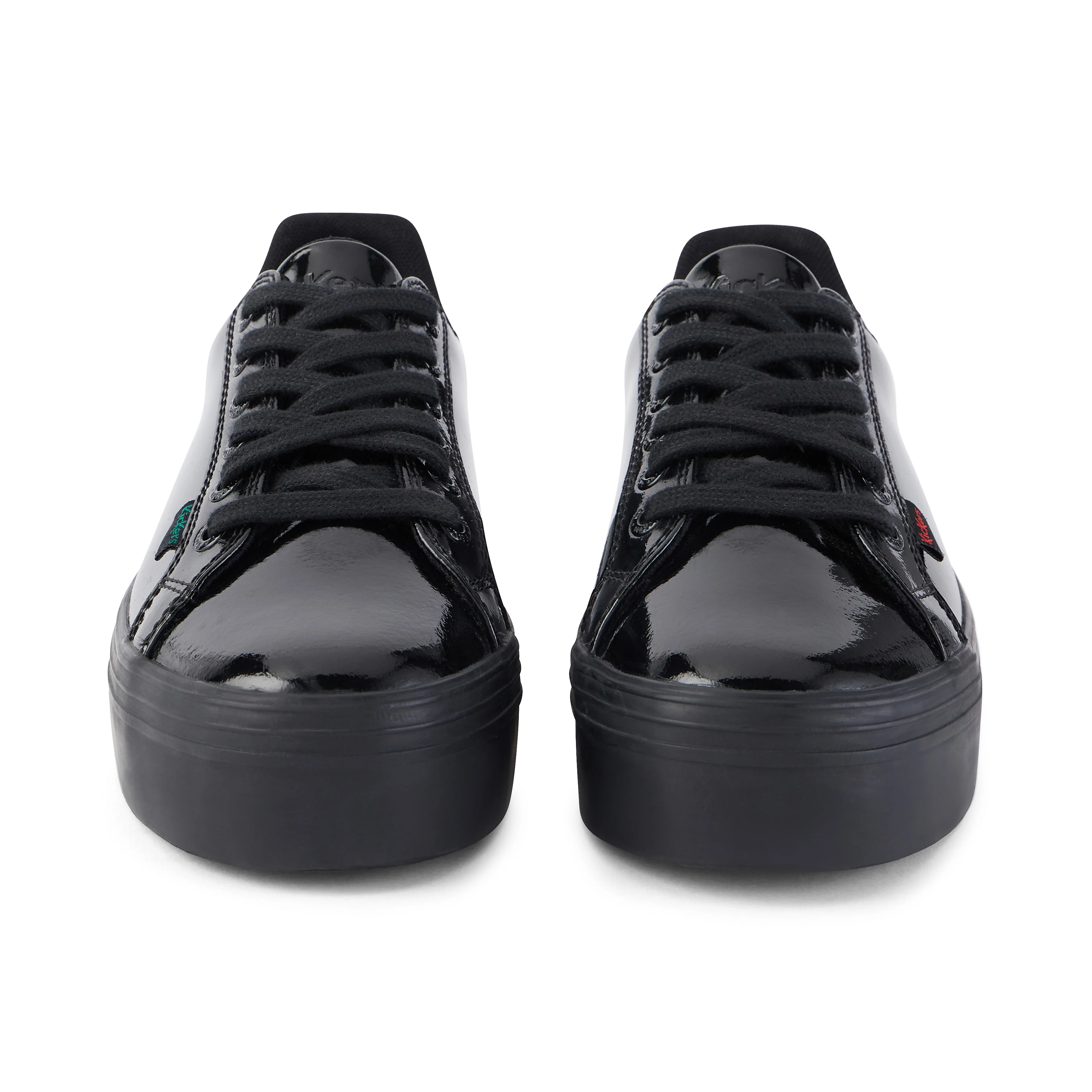 Youth Womens Tovni Stack Patent Leather Black - Image 2